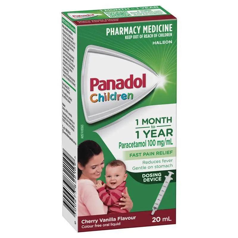 Panadol Children 5-12 Years Suspension, Fever & Pain Relief, Strawberry Flavour, 200 mL