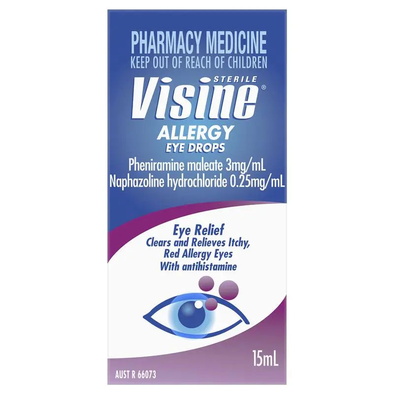 Visine Allergy Eye Drops 0.025% / 0.3% 15 ml